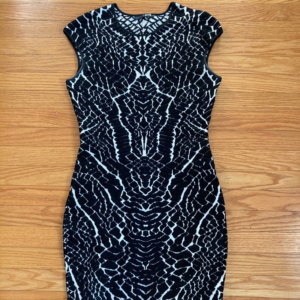 RVN black/white bodycon dress